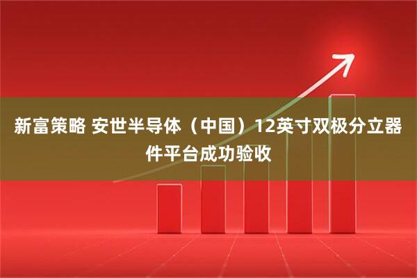 新富策略 安世半导体（中国）12英寸双极分立器件平台成功验收
