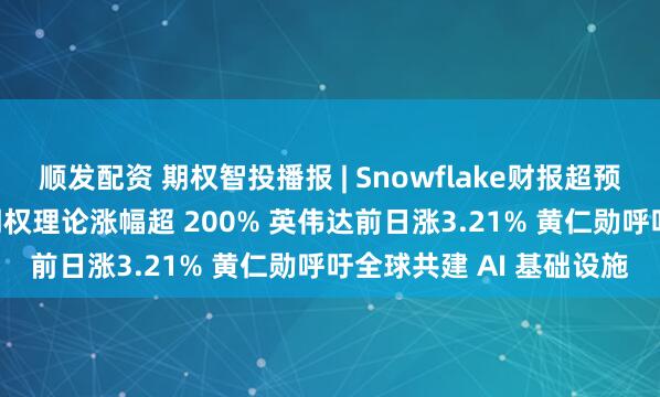 顺发配资 期权智投播报 | Snowflake财报超预期盘前涨超24% 看涨期权理论涨幅超 200% 英伟达前日涨3.21% 黄仁勋呼吁全球共建 AI 基础设施